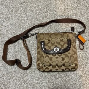 Brown coach crossbody bag